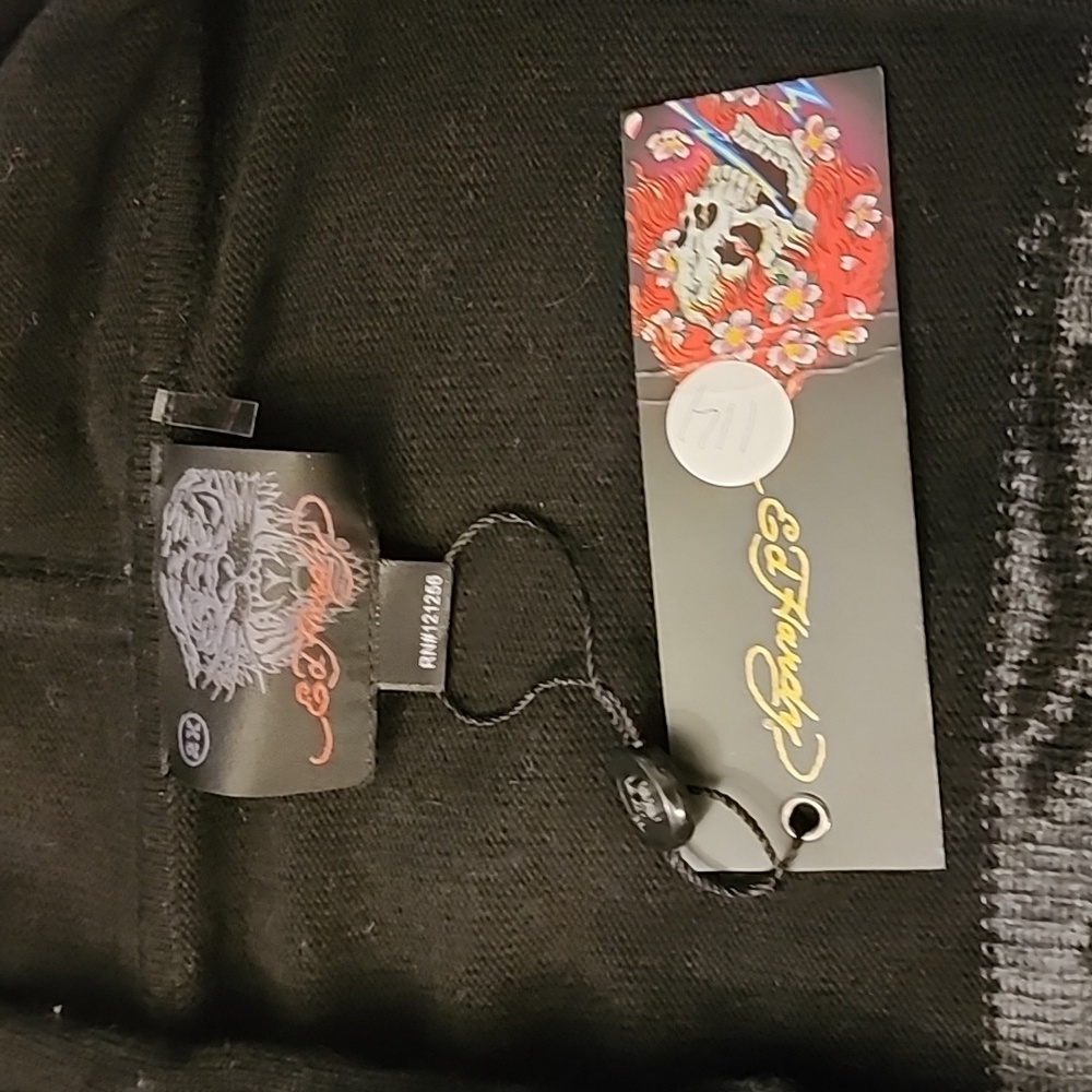 Ed Hardy Black Hoodie 2xl zip up - Picture 3 of 5